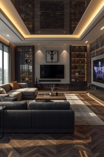 sectional sofa, coffee table, living room furniture, modern sofa, lounge furniture, living room decor, lifestyle, luxurious, calm, neutral, brown